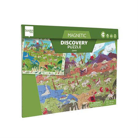 Scratch Puzzle Magnetic Discovery - Dino 80 pieces