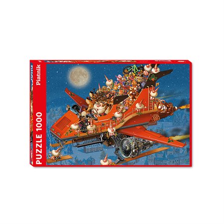 1000 Pieces Puzzle - Christmas Plane